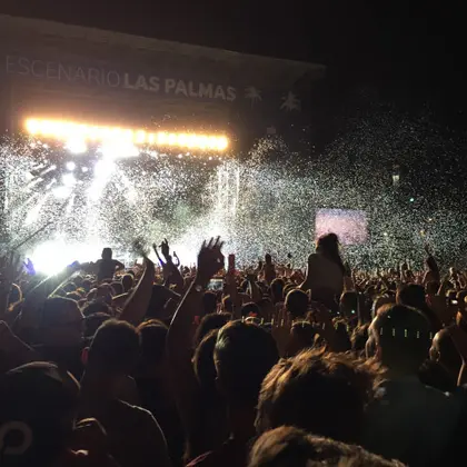 Público en un festival de música al aire libre